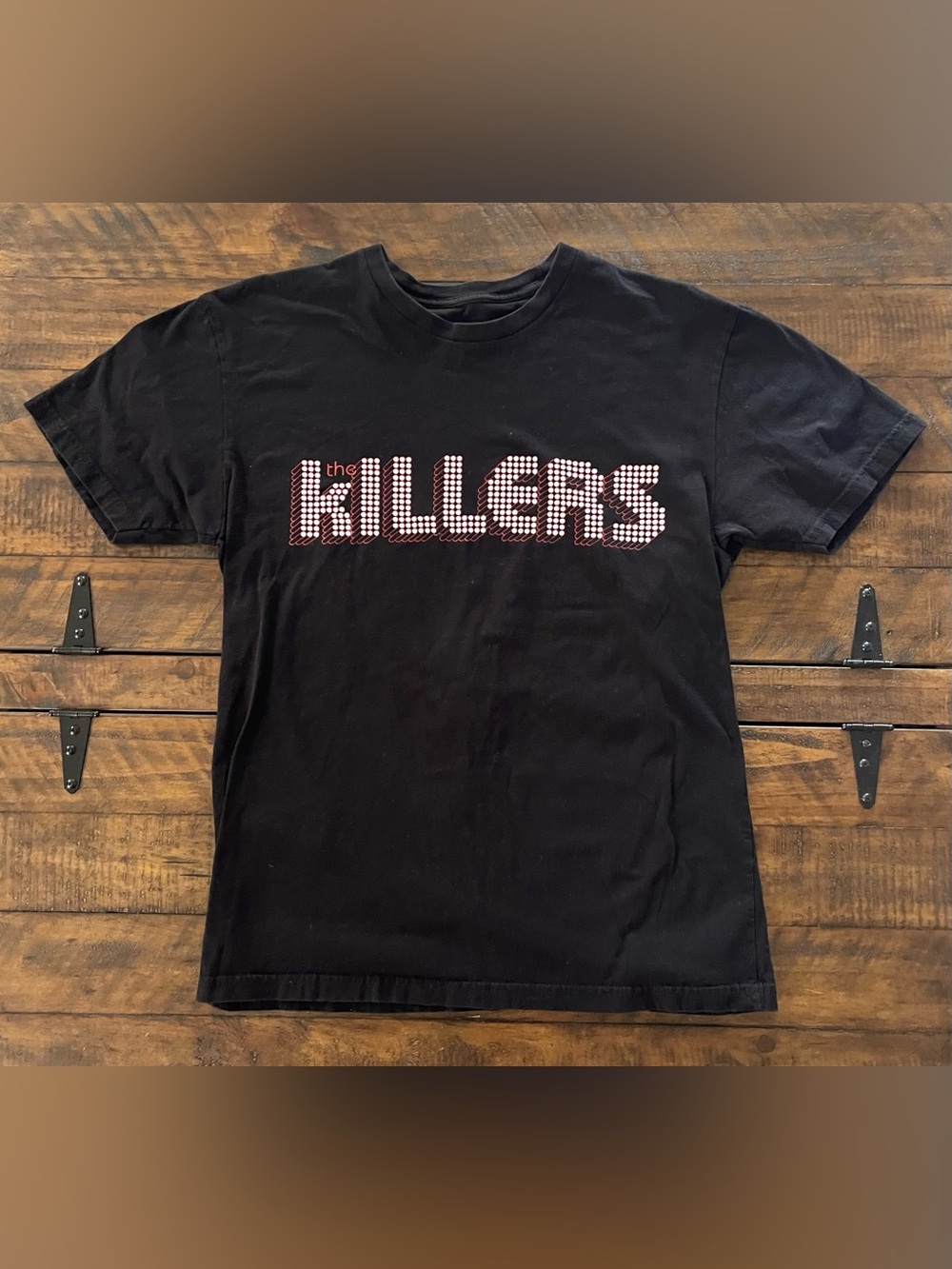 The Killers Band Tee Black Graphic T-Shirt Size Large Indie Rock Logo Top